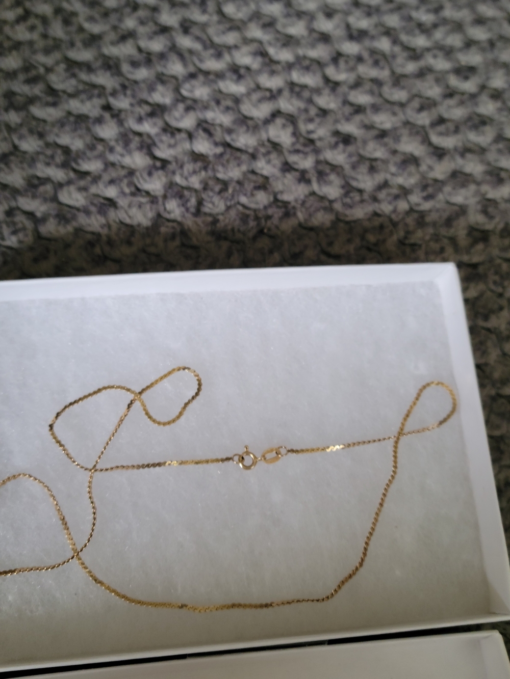 Women’s Serpentine Flat Curb Chain Necklace - 14k Solid Gold - Picture 2 of 11